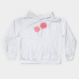 Coral Pink Gerbera in Colorist style Kids Hoodie